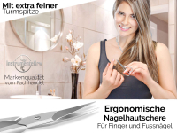 Gebogene Nagelhautschere aus Edelstahl Manikre Hautschere Ergonomisch Geformt