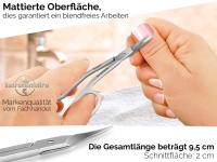 Gebogene Nagelhautschere aus Edelstahl Manikre Hautschere Ergonomisch Geformt