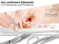 Gebogene Nagelhautschere aus Edelstahl Manikre Hautschere Ergonomisch Geformt