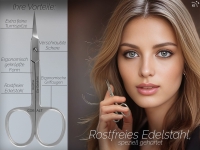 Gebogene Nagelhautschere aus Edelstahl Manik�re Hautschere Ergonomisch Geformt