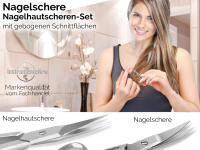 Gebogene Nagelschere und Nagel-Hautschere 2er Set