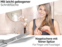 Ergo Nagelschere Nagel-Hautschere Set Turmspitze Gebogen