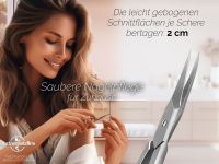 3er Set Manikre Schere Nagel-Hautschere 9 cm Gebogen Set Edelstahl