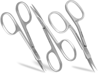 3er Set Manik�re Schere Nagel-Hautschere 9 cm Gebogen Set Edelstahl