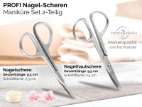 Manikre-Set Pedikre-Set Nagelschere + Nagelhautschere | 2-Teilig | Edelstahl Rostfrei