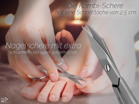 Profi Nagelscheren Set Nagelhautschere Hautschere Nagelschere Gebogen Kombi Set f�r Finger und Fu�n�gel - Qualit�t von InstrumenteNRW mit Sitz in Deutschland