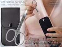 Nagelschere Feine Nagelhautschere aus Edelstahl Mank�re Schere mit Turmspitze - Rostfrei - Hautschere zur Nagelhautpflege Kombi Schere bestens geeignet auch zum k�rzen der N�gel im Etui