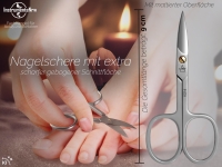 Nagelschere Extra Scharf mit gebogene Schnittfl�che Manik�re Pedik�re Schere aus Edelstahl Rostfrei mit Etui zum optimalen k�rzen von Finger- & Fu�n�gel