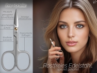 Nagelschere Extra Scharf mit gebogene Schnittfl�che Manik�re Pedik�re Schere aus Edelstahl Rostfrei mit Etui zum optimalen k�rzen von Finger- & Fu�n�gel