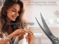 Nagelschere mit Mirkroverzahnung - Schere zum pr�zisen k�rzen von Finger- und Fu�n�gel