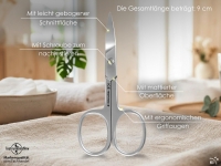 Linksh�nder Nagelschere aus rostfreiem Edelstahl mit Etui