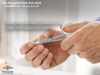 Linksh�nder Nagelschere aus rostfreiem Edelstahl mit Etui