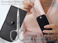 Linksh�nder Nagelschere mit Scharfer Gebogener Schnittfl�che Manik�re Pedik�re Schere zur Nagelpflege aus rostfreiem Scherenstahl mit Etui zum k�rzen von Fingern�gel und Fu�n�gel