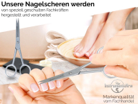 Nagelschere Manikre-Schere 11,5 cm mit gerader scharfer Schnittflche Schere mit Mikroverzahung