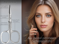 Profi Nagelschere aus Solingen - Premium Qualitt mit gebogener Schnittflche - Extra Scharfe Schneiden inklusive Etui