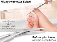 Extra Lange Funagelschere Nagelschere fr Senioren 16 cm mit Mikrozahnung Manikre Pedikre Schere aus rostfreiem Edelstahl optimal geeigent zum mhelosem krzen der Fungel mit Etui