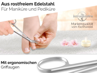 Extra Lange Funagelschere Nagelschere fr Senioren 16 cm mit Mikrozahnung Manikre Pedikre Schere aus rostfreiem Edelstahl optimal geeigent zum mhelosem krzen der Fungel mit Etui