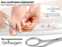 Nagelschere Hautschere Extra Scharf und Extra Fein Nagelhautschere Funagelschere Gerade aus Edelstahl Manikre Pedikre Schere fr Damen und Herren