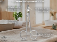 Fu�nagelschere Nagelschere f�r Extra Starke und Dicke Fu�n�gel Pedik�re Schere mit scharfer leicht gebogener Schnittfl�che f�r die Fu�pflege aus rostfreiem hochwertigem Edelstahl 10,5 cm f�r Damen und Herren