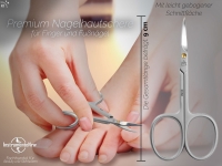 Nagelschere f�r die Nagelhaut Nagelhautschere Hautschere Extra Scharf und Fein Manik�re Schere aus rostfreiem Edelstahl mit gebogener Schnittfl�che Nagelhautpflege zum pr�zisen Entfernen von Nagelhautresten mit Etui