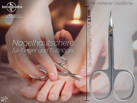 Premium Nagelhautschere Hautschere Nagelschere Extra Scharf und Fein zur Nagelhautpflege Manik�re Schere aus Hochwertigem Edelstahl zum pr�zisem k�rzen entfernen von Nagelhautresten 9,5 cm