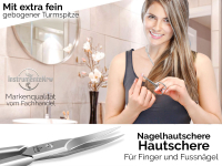 Hautschere Nagelschere Nagelhautschere mit Turmspitze Extra Fein mit gebogener Extra Feiner Schnittflche Manikre Schere aus rostfreiem Edelstahl