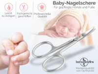 Babyschere Kinder-Nagelschere gebogen mit abgerundeten Enden fr Babys und Kleinkinder Rostfreier Edelstahl Extra Kleine Manikre Pedikre Schere fr eine przise Nagelpflege fr Hnde und Fe