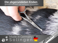 Fellschere aus Solingen Hunde-Haarschere Pfotenschere mit einseitiger Mikroverzahnung Hundeschere mit gebogener Schnittflche fr die Fellpflege von Hunden Katzen