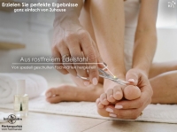 Solinger Nagelschere aus Solingen mit einseitiger Mikroverzahnung Edelstahl Rostfrei Fu�nagelschere mit Extra Scharfer leicht gebogener Schnittfl�che f�r Manik�re und Pedik�re