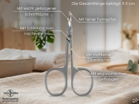 Solinger Nagelschere aus Solingen mit einseitiger Mikroverzahnung Edelstahl Rostfrei Fu�nagelschere mit Extra Scharfer leicht gebogener Schnittfl�che f�r Manik�re und Pedik�re