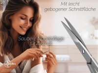 Solinger Nagelhautschere Hautschere aus Solingen Extra Scharf mit extra feiner gebogener Schnittfl�che Nagelhaut Schere Edelstahl Rostfrei zum k�rzen schneiden von Nagelhautresten