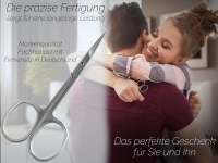 Solinger Nagelhautschere Hautschere aus Solingen Extra Scharf mit extra feiner gebogener Schnittfl�che Nagelhaut Schere Edelstahl Rostfrei zum k�rzen schneiden von Nagelhautresten
