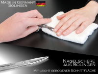 Solinger Premium Nagelschere aus Solingen mit einseitiger Mikroverzahnung Funagelschere Manikre Schere aus Rostfreiem Edelstahl mit Extra Scharfer Schnittflche fr Finger- und Fungel