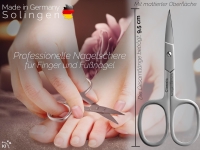 Solinger Nagelschere aus Solingen Classic Modell mit einseitiger Mikroverzahnung Fu�nagelschere mit Extra Scharfer und gebogener Schnittfl�che f�r H�nde und F��e Edelstahl