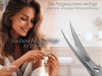 Solinger Nagelschere aus Solingen Classic Modell mit einseitiger Mikroverzahnung Fu�nagelschere mit Extra Scharfer und gebogener Schnittfl�che f�r H�nde und F��e Edelstahl