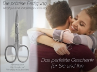 Solinger Nagelschere aus Solingen Classic Modell mit einseitiger Mikroverzahnung Fu�nagelschere mit Extra Scharfer und gebogener Schnittfl�che f�r H�nde und F��e Edelstahl