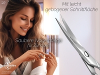 Solinger Profi Nagelschere aus Solingen Fu�nagelschere Manik�re Pedik�re Schere mit Scharfer gebogener Schnittfl�che und einseitiger Mikroverzahnung 9,5 cm Pedik�re Edelstahl Rostfrei