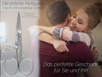 Solinger Profi Nagelschere aus Solingen Fu�nagelschere Manik�re Pedik�re Schere mit Scharfer gebogener Schnittfl�che und einseitiger Mikroverzahnung 9,5 cm Pedik�re Edelstahl Rostfrei