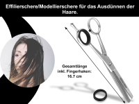 Modellierschere 1 x Gezahnt Rostfreies Edelstahl 15.24 cm für das ausdünnen und Modellieren von Haaren