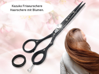 Kazuko Friseurschere Haarschneideschere Haarschere schwarz
