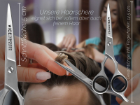 Haarschere Ergonomisch mit einseitiger Mikroverzahnung