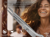 Haarschere Ergonomisch mit einseitiger Mikroverzahnung