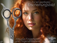 Haarschere Ergonomisch mit einseitiger Mikroverzahnung