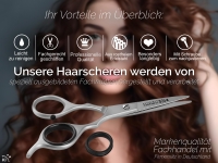 Haarschere Ergonomisch mit einseitiger Mikroverzahnung