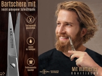 Gebogene Bartschere Haarschere mit Mikroverzahnung