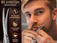 Gebogene Bartschere Haarschere mit Mikroverzahnung