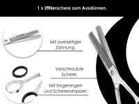 Effilierschere und Haarschere 7 Zoll im Set