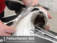 Fellscheren Set Effilierschere und Haarschere 7 Zoll