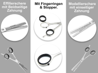 ICE Tempered Effilierschere Modellierschere Set 6 Zoll