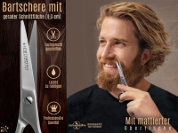 Haarschere / Bartschere mit Mikroverzahnung 4,5 Zoll 11,43 cm